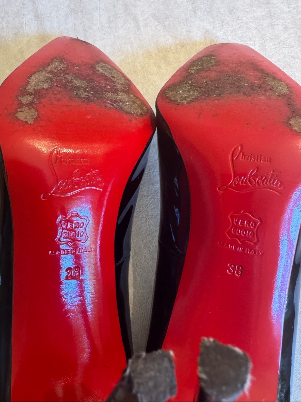 Christian Louboutin Black Patent Pumps - Picture 5 of 8